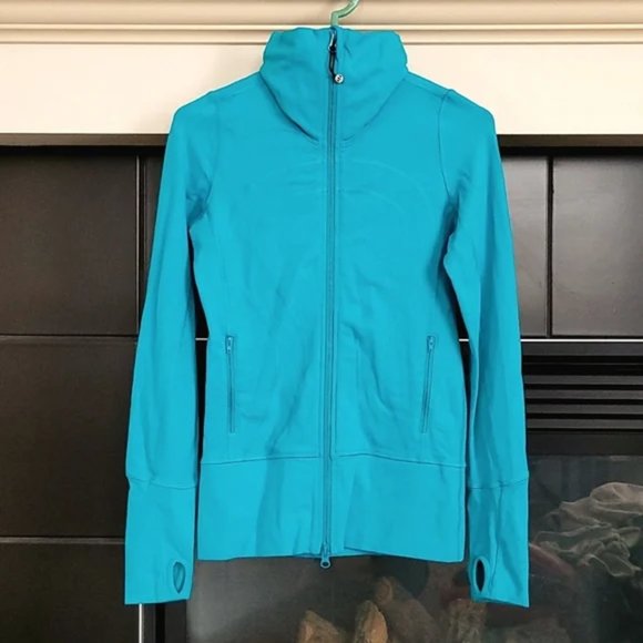 Lululemon Full Zip teal Jacket Size 2 - Picture 1 of 10